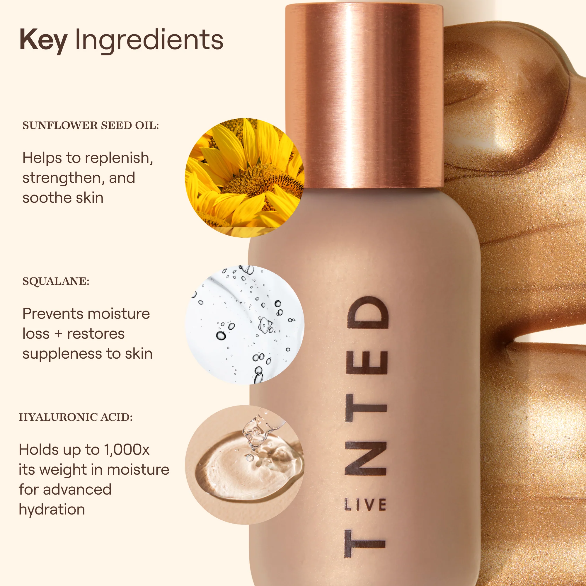 Live Tinted Hueglow Drops Highlighter + Kabuki Brush Duo Bronzer Makeup - Image 7